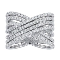 Bague Croisée en Argent 925